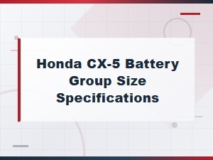 Honda Cx-5 Battery Group Size Specifications